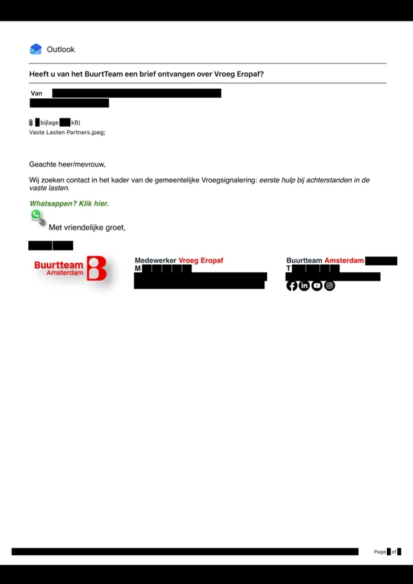 Voorbeeld van de geanonimiseerde documentkopie