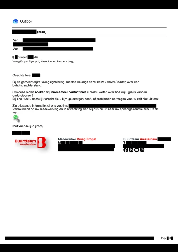 Voorbeeld van de geanonimiseerde documentkopie