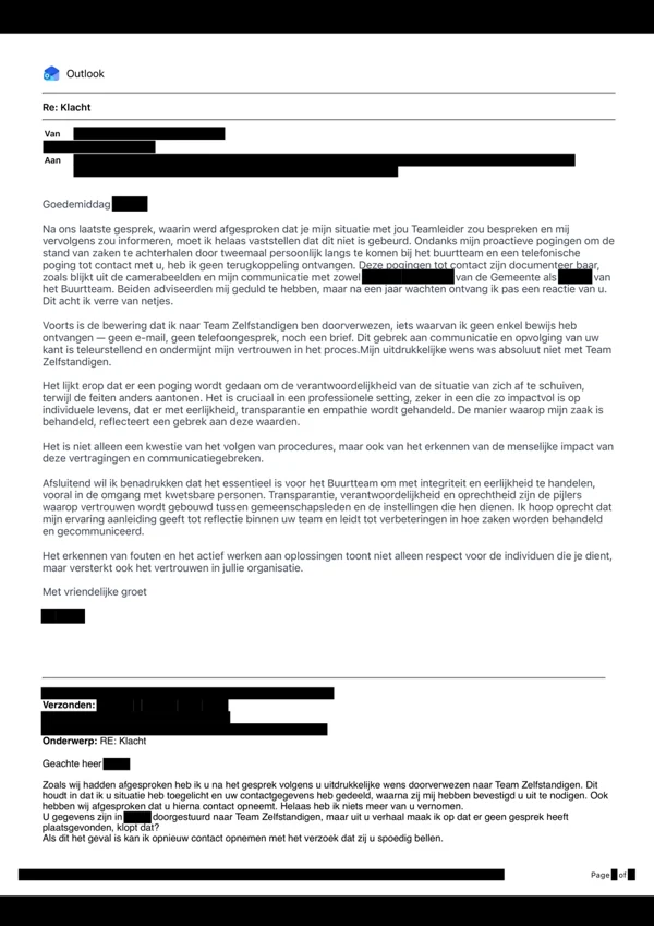 Voorbeeld van de geanonimiseerde documentkopie